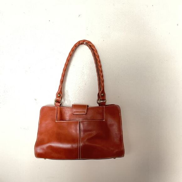 Patricia Nash Brown Leather Satchel Shoulder Bag Tote Purse Women’s Medium - Picture 13 of 14